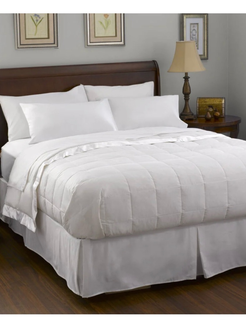 PACIFIC COAST WHITE GOOSE DOWN BLANKET SATIN TRIM LIGHT WEIGHT HYPOALLERGENIC!